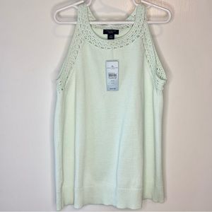 Ann Taylor Factory Store Mint Green Solid All Day Wear Sleeveless Sweate…